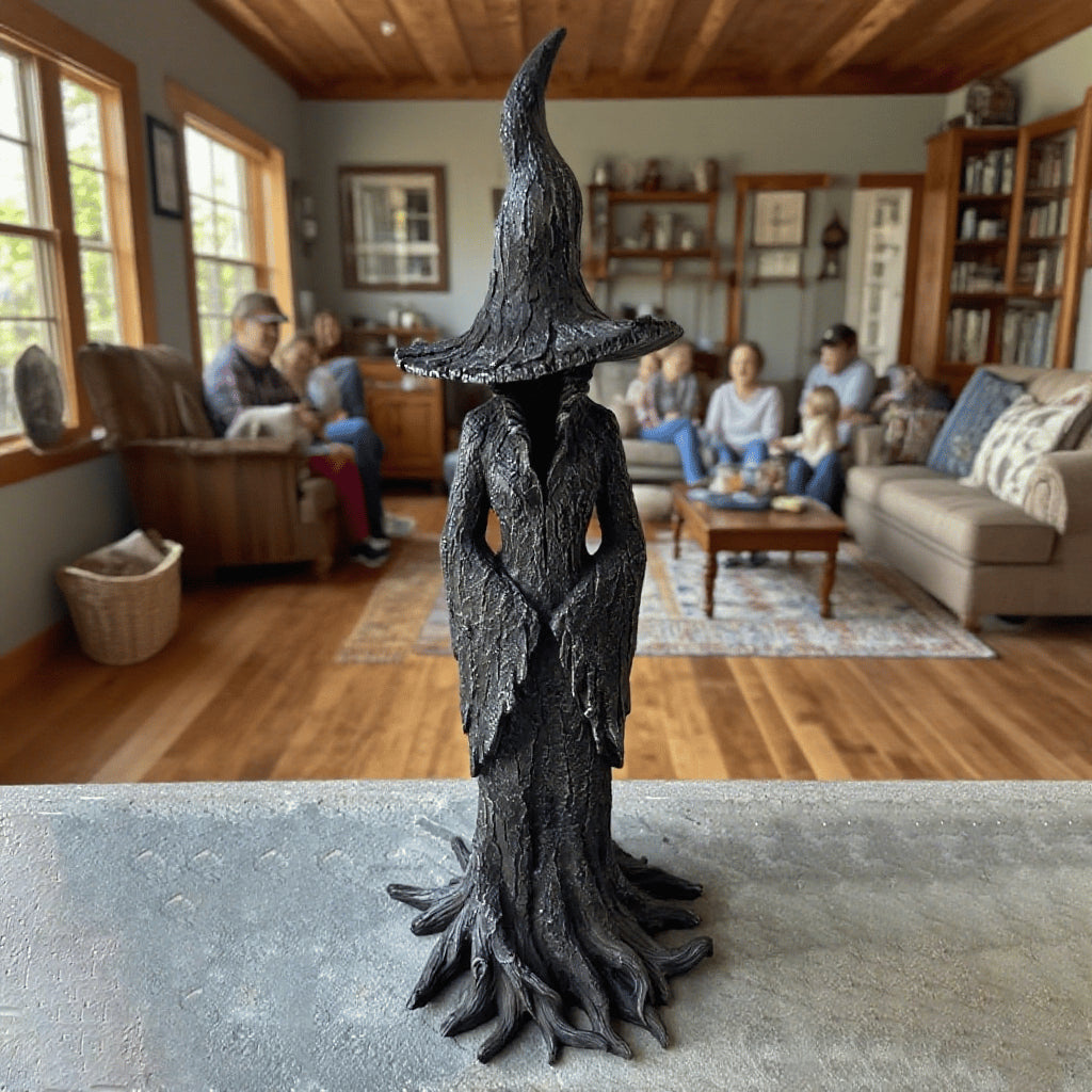 ❤️🔥🧙♀️Hand-Painted Enchanting Witch Statue: The Guardian of Your Home