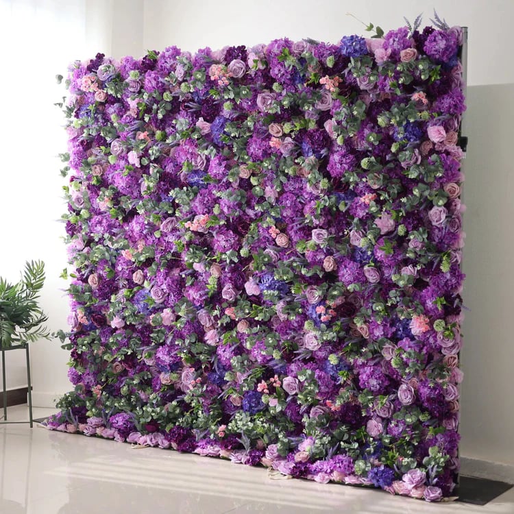 Handmade Roll-Up Fabric Flower Wall