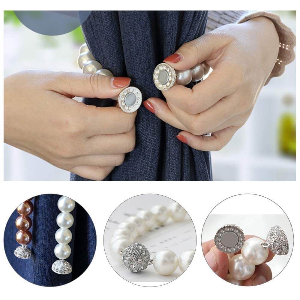 Pearl Curtain Magnetic Buckle