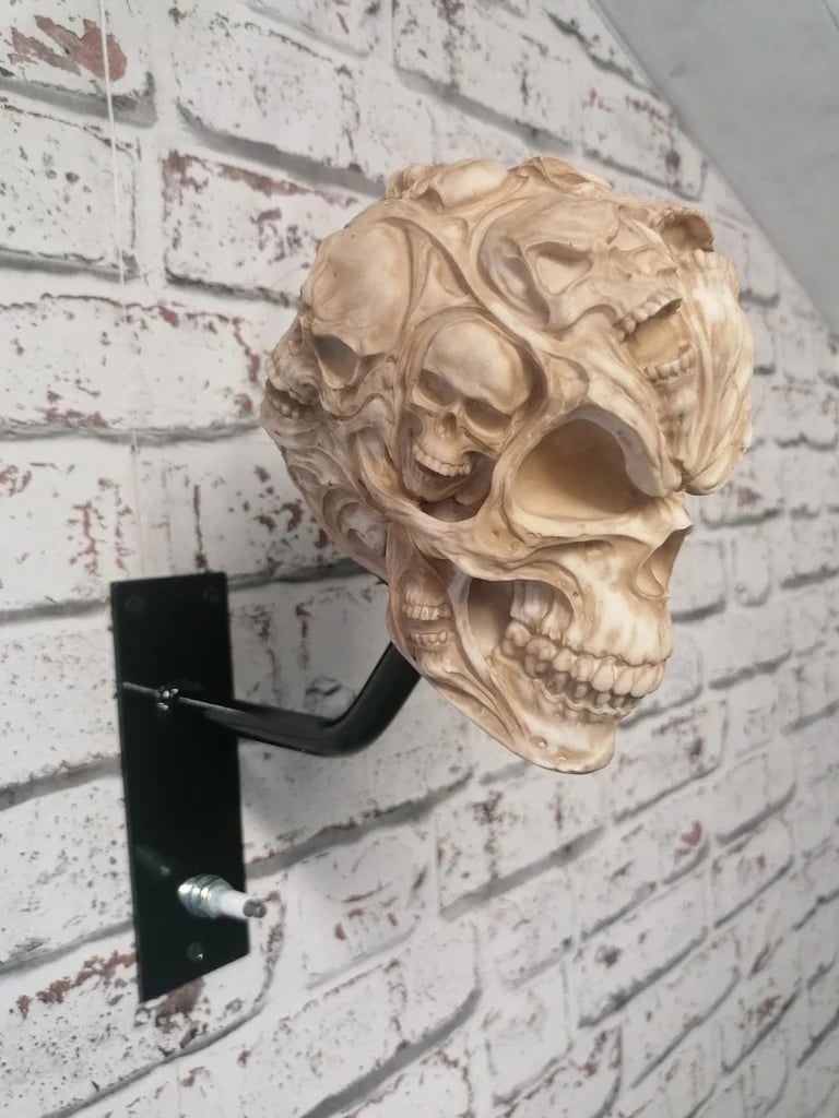 Motorcycle Helmet And Jacket Skull Holder