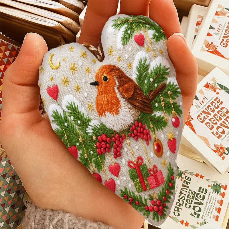 Heart Embroidery Kit - Lovely Bird