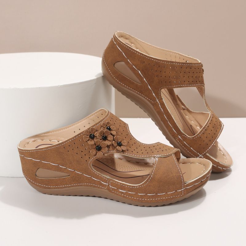 🌈 Premium Slip-On Orthopedic Diabetic Wedge Sandals For Women