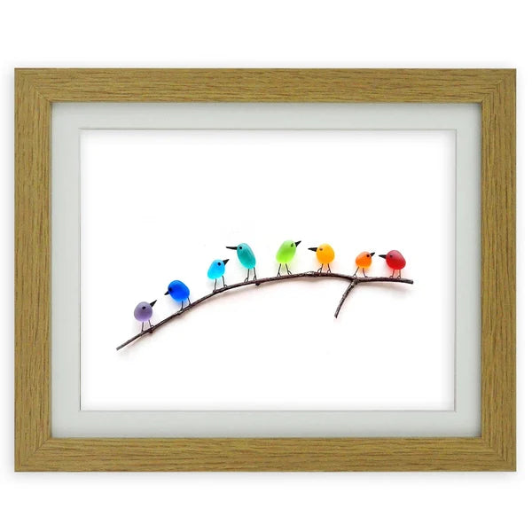 Sea Glass Birds Decor Coastal Love Notes