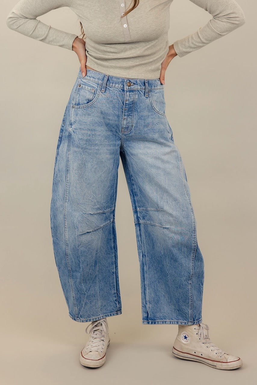 2024 Mid-Rise Barrel Jeans (BUY 2 Free Shipping)
