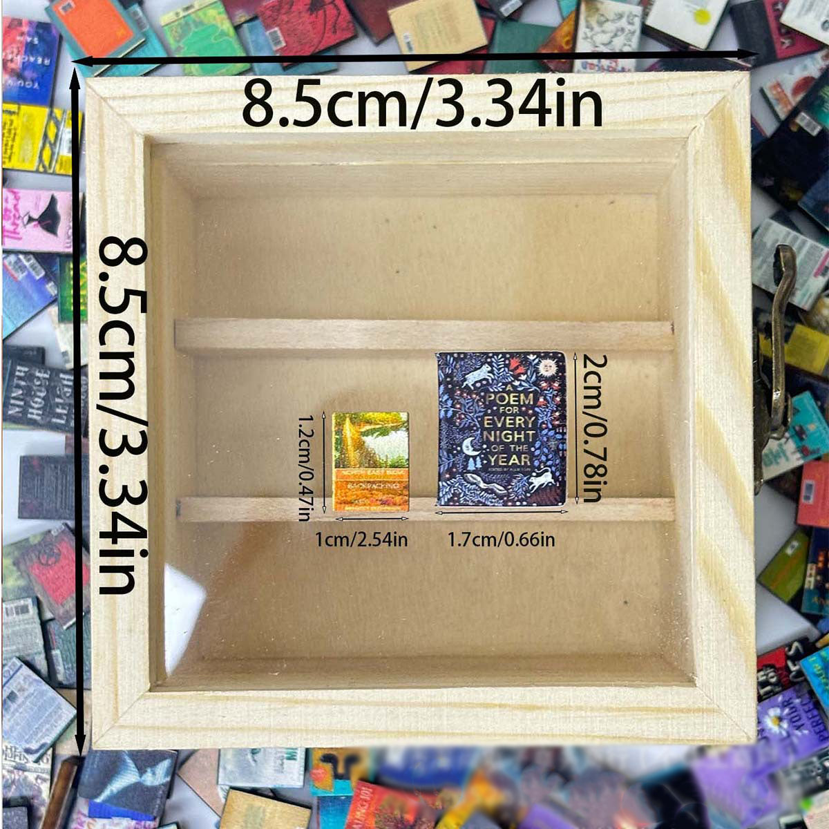 Personalised 'Freedom from Anxiety' Miniature Bookshelf – With Mini Books
