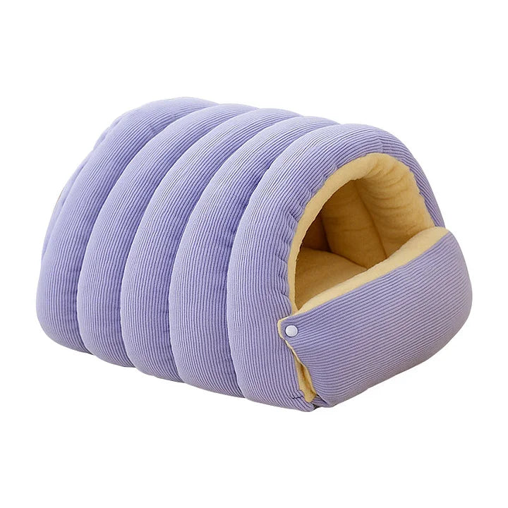 🐾Plush Pet Cave - Ultra-Soft Warm Bed with Breathable Design for Cats & Small Dogs