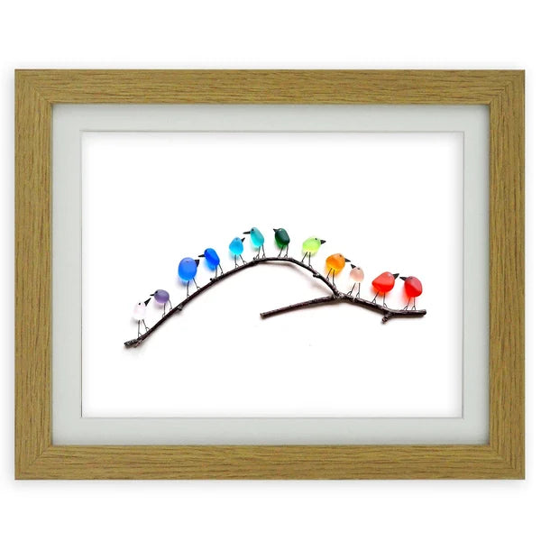 Sea Glass Birds Decor Coastal Love Notes
