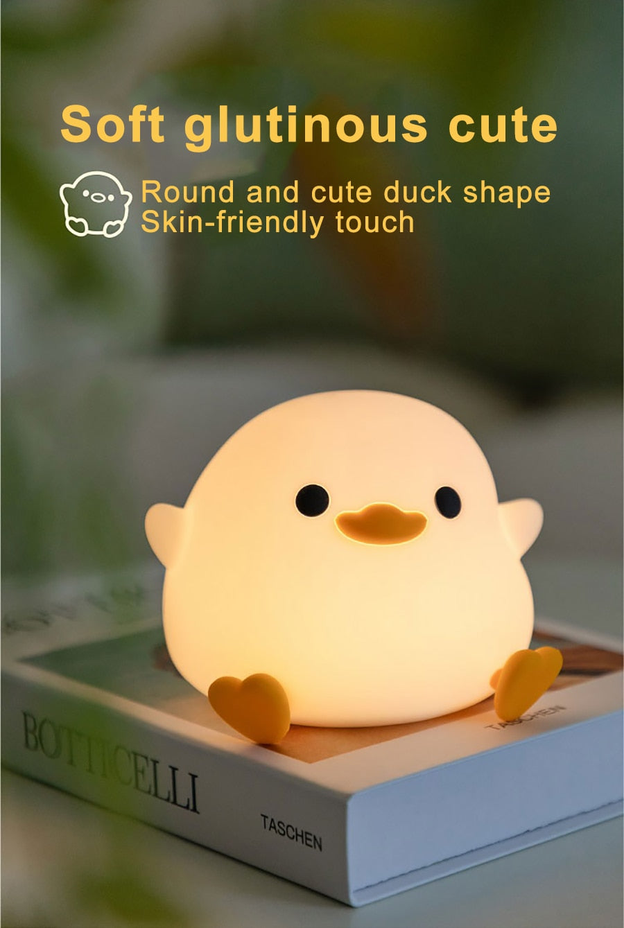 LED Cute Duck light- Cartoon Animals Silicone Lamp