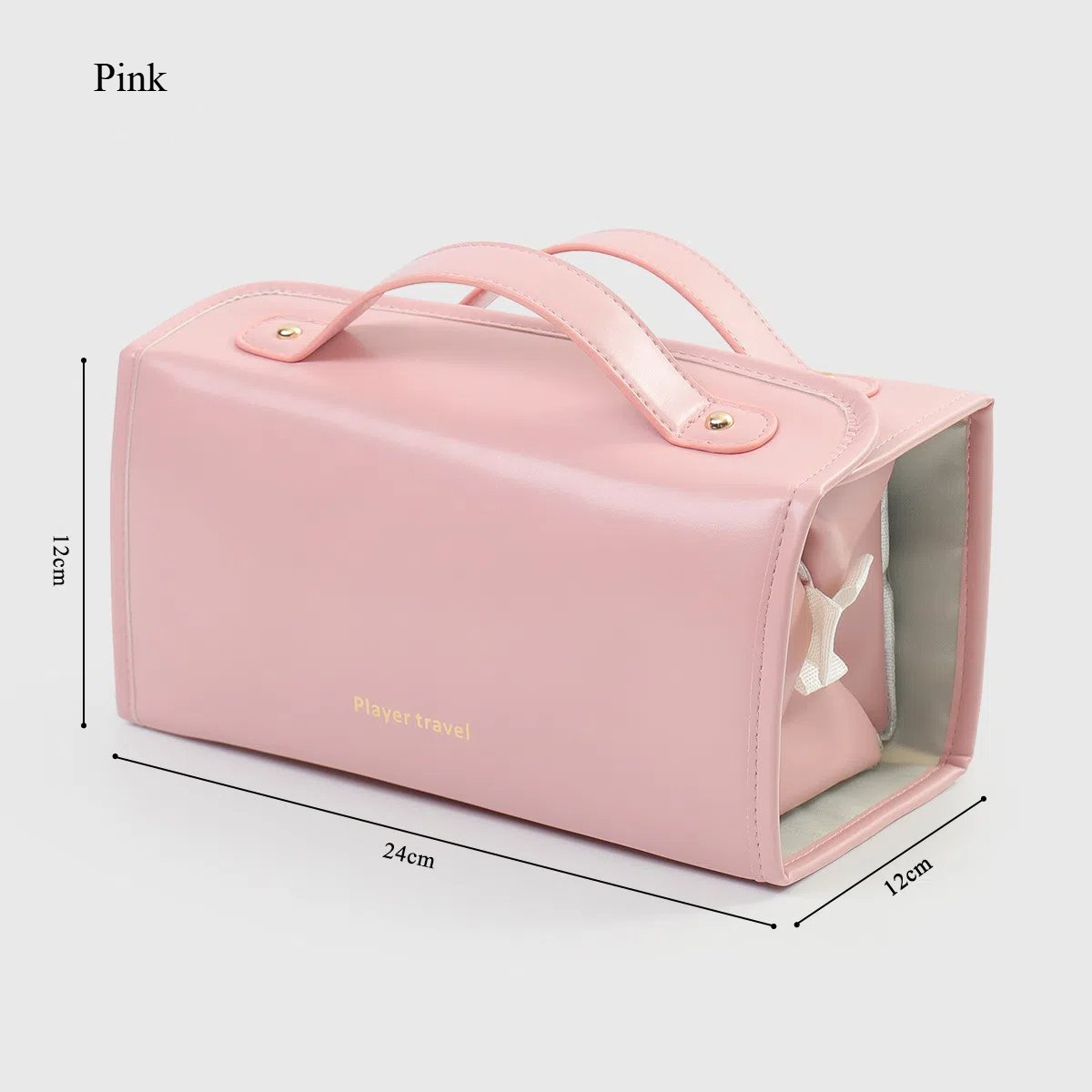 Leather Waterproof Cosmetic Bag