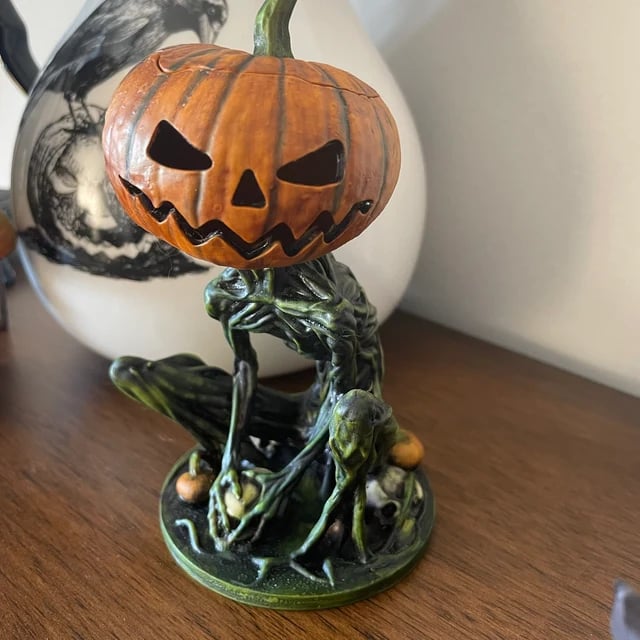 Halloween Scary Swamp Monster Pumpkin Head Ornament