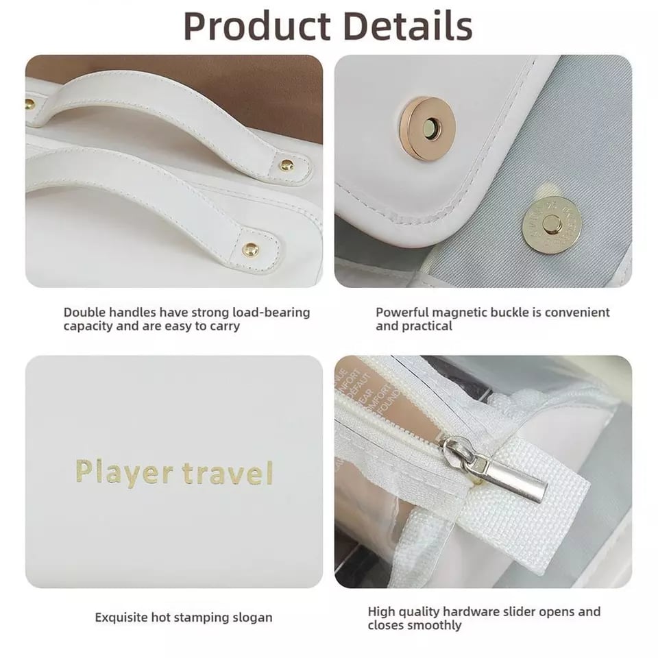 Leather Waterproof Cosmetic Bag