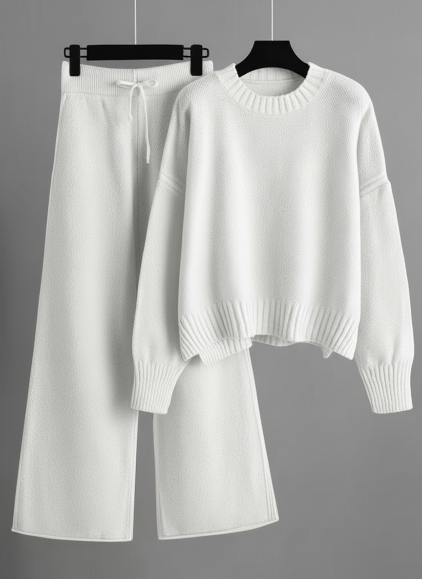 Casual Soft Cashmere Sweater Suit