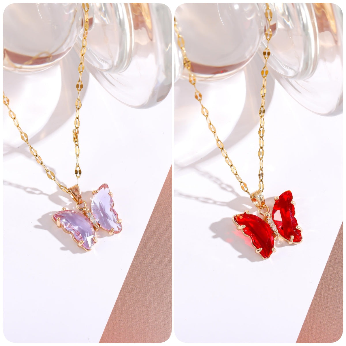 BUY 1 GET 1 FREE-Crystal Butterfly Necklace