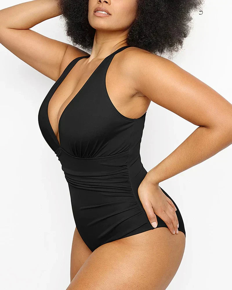 V-Neck Bodycon Swimsuits