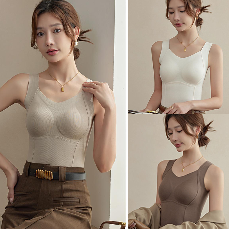 1+1 Free | Tanktop Thermal Top-Comfortable And Seamless With Integrated Bra