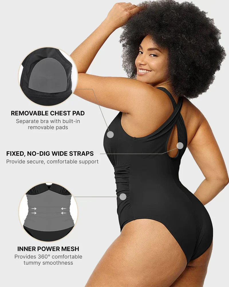 V-Neck Bodycon Swimsuits