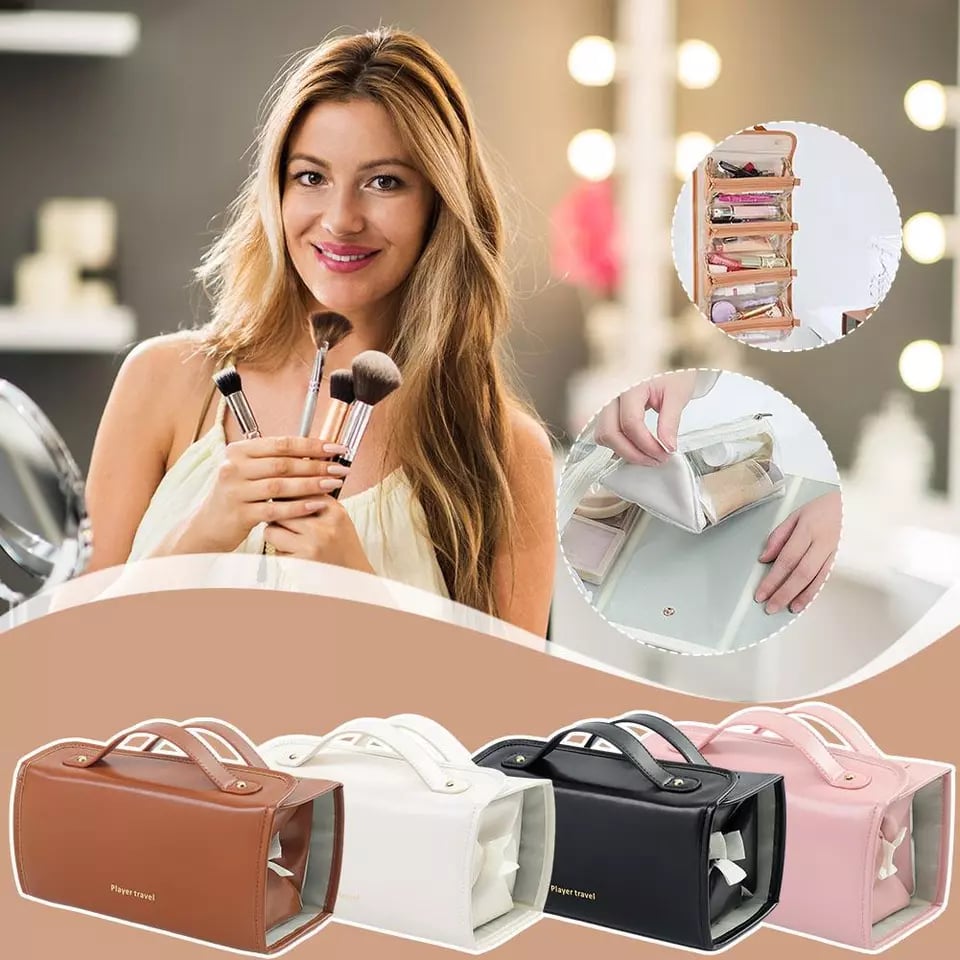 Leather Waterproof Cosmetic Bag