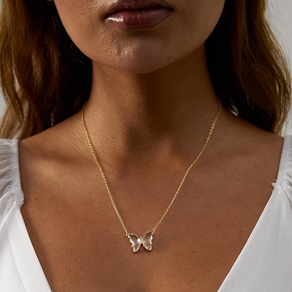 BUY 1 GET 1 FREE-Crystal Butterfly Necklace