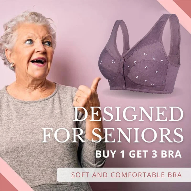 BUY 1 GET 2 FREE😲- 3PCS*Button Print Bra