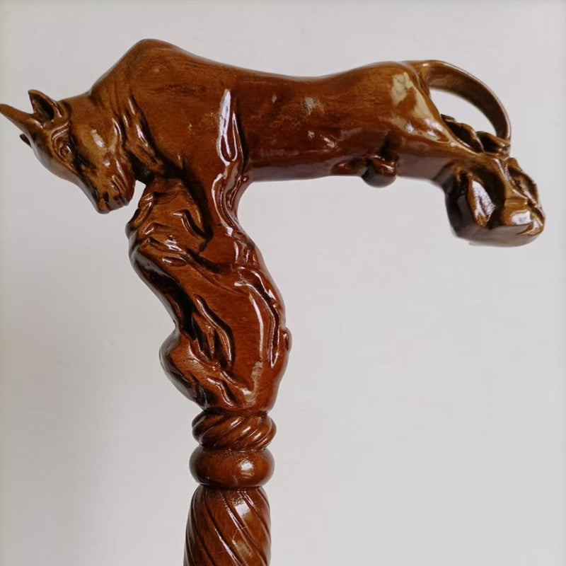 Designer Art Wooden Cane badass Walking Stick Horse with Saddle, Fancy decorative canes for ladies and men