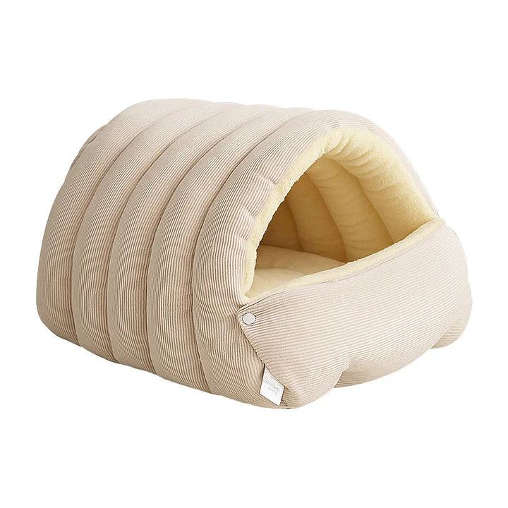 🐾Plush Pet Cave - Ultra-Soft Warm Bed with Breathable Design for Cats & Small Dogs