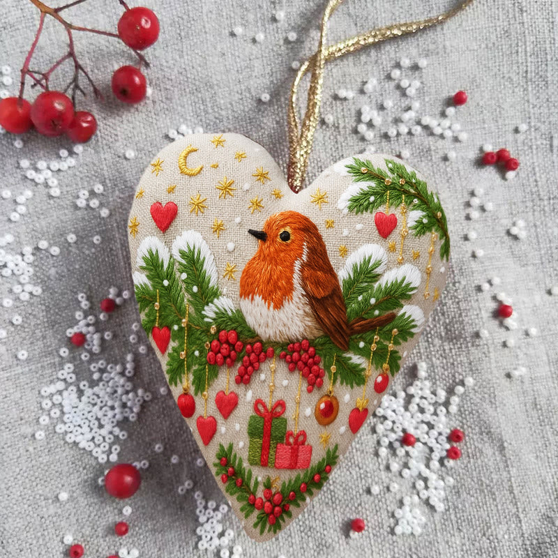 Heart Embroidery Kit - Lovely Bird