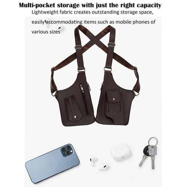 Premium Leather Adjustable Underarm Shoulder Bag For Men & Women