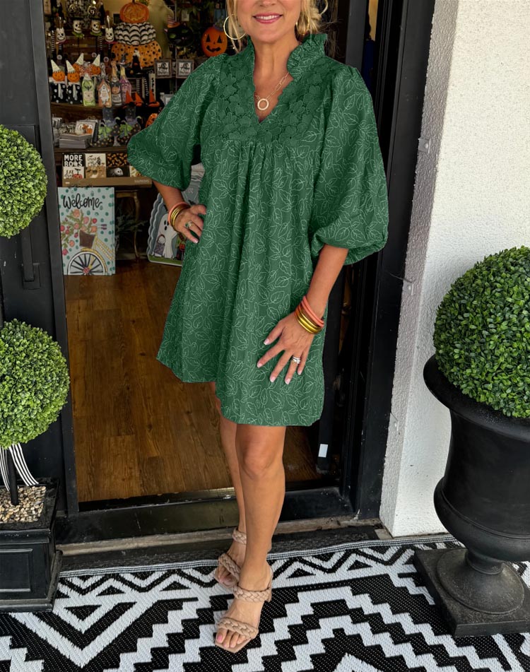 Women's Mini Puff Sleeve Dress