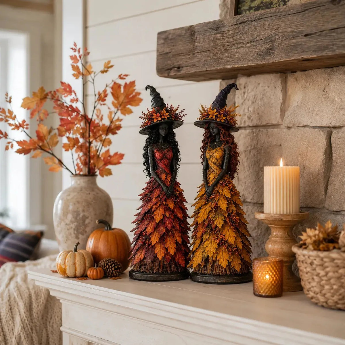 🪄🔮Cottagecore Fall Decor Idea - Magical Enchanted Witch Figurine