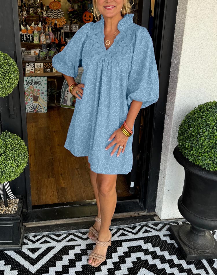Women's Mini Puff Sleeve Dress