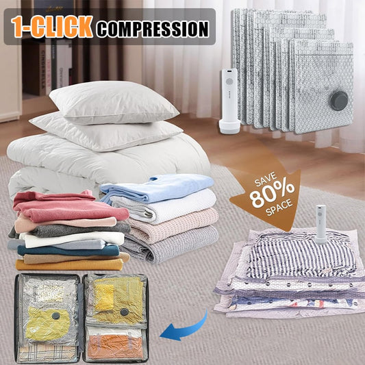 Cordless Travel Vacuum Storage Bag Set