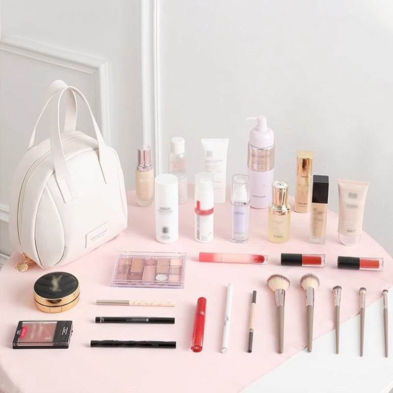 Multi-Layered Shell-Shaped Cosmetic Bag