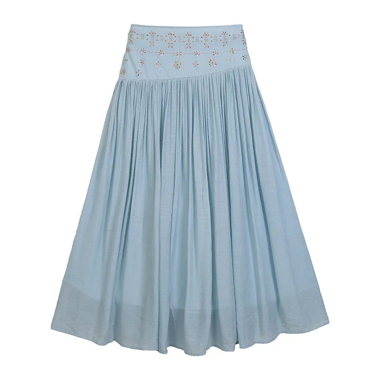 👗Women's High-Waisted Linen A-Line Beach Skirt👠