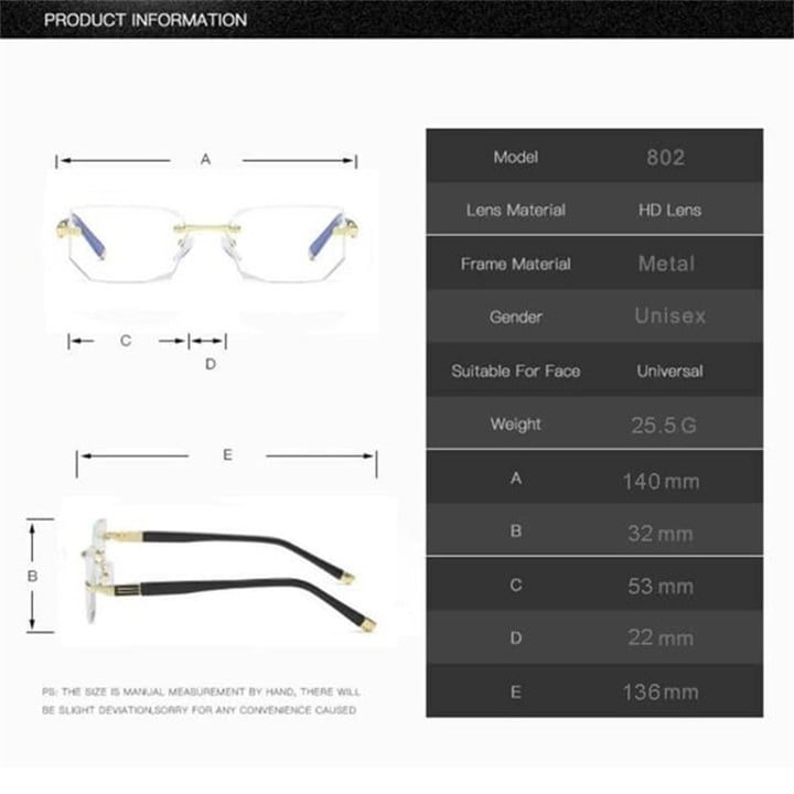 New Sapphire High Hardness Anti-blue Progressive Far And Near Dual-Use Reading Glasses