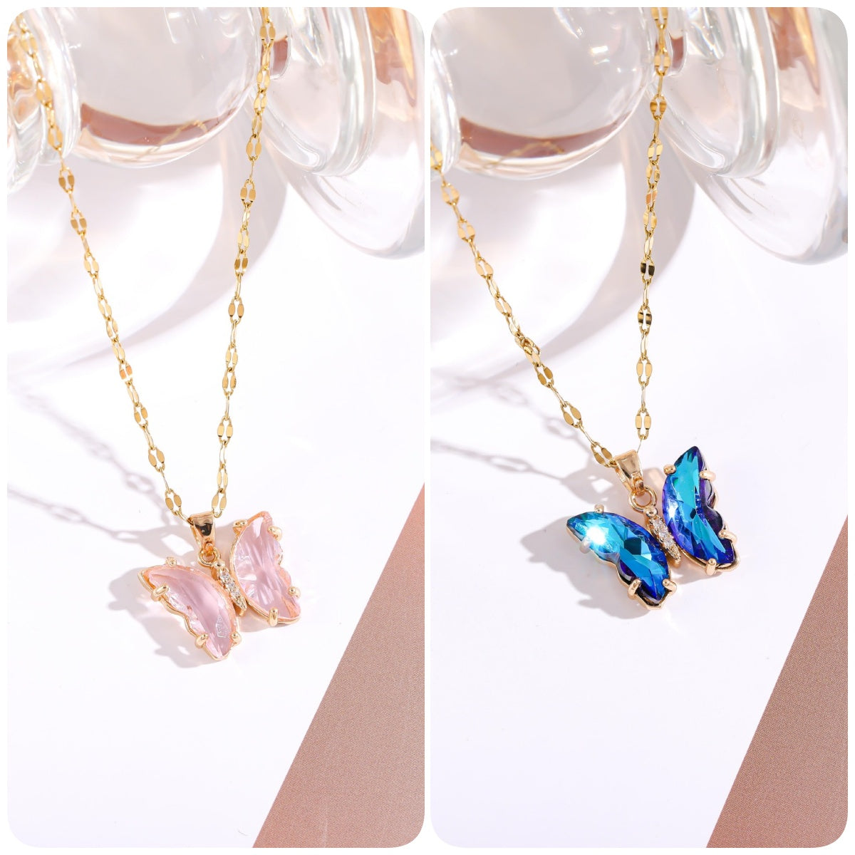 BUY 1 GET 1 FREE-Crystal Butterfly Necklace