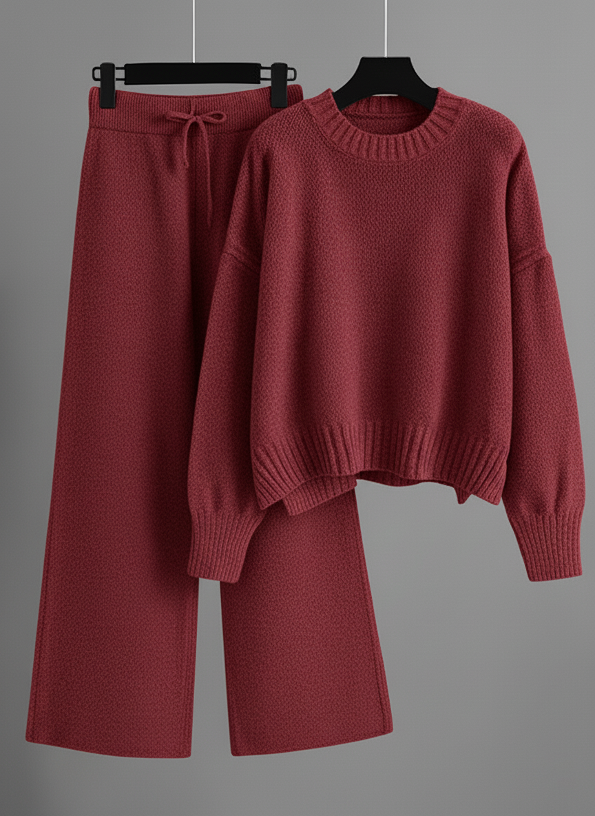 Casual Soft Cashmere Sweater Suit