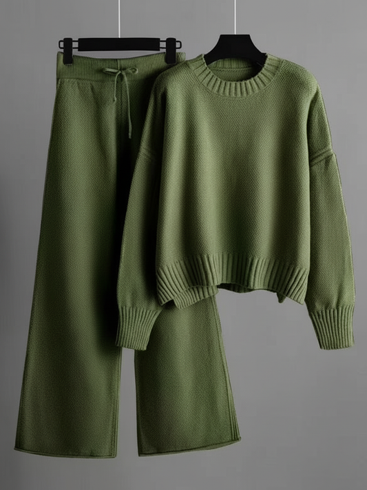 Casual Soft Cashmere Sweater Suit