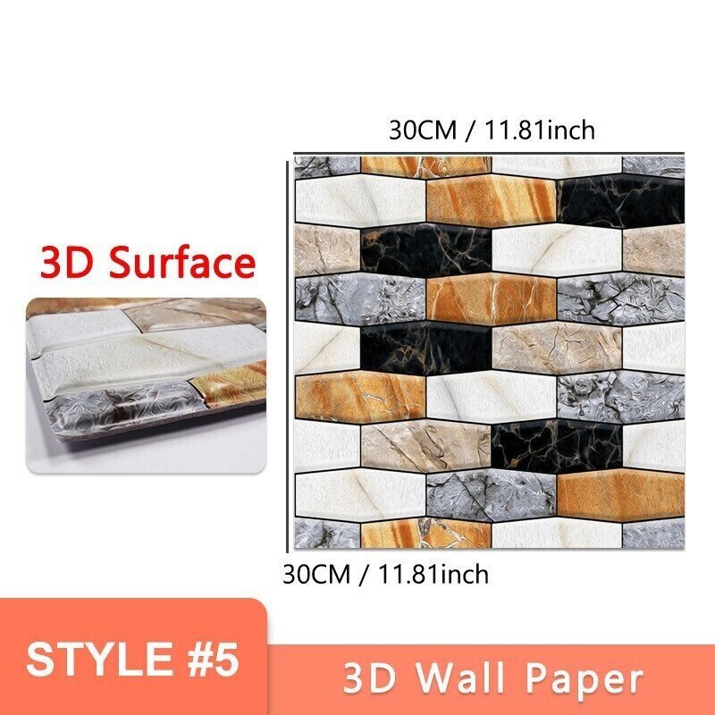 🌟3D Peel And Stick Wall Tiles(30cmx30cm)