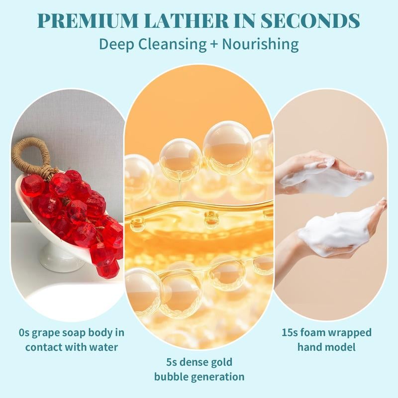 Personalized Original Handmade Crystal Grape Soap Gentle Cleansing Soap