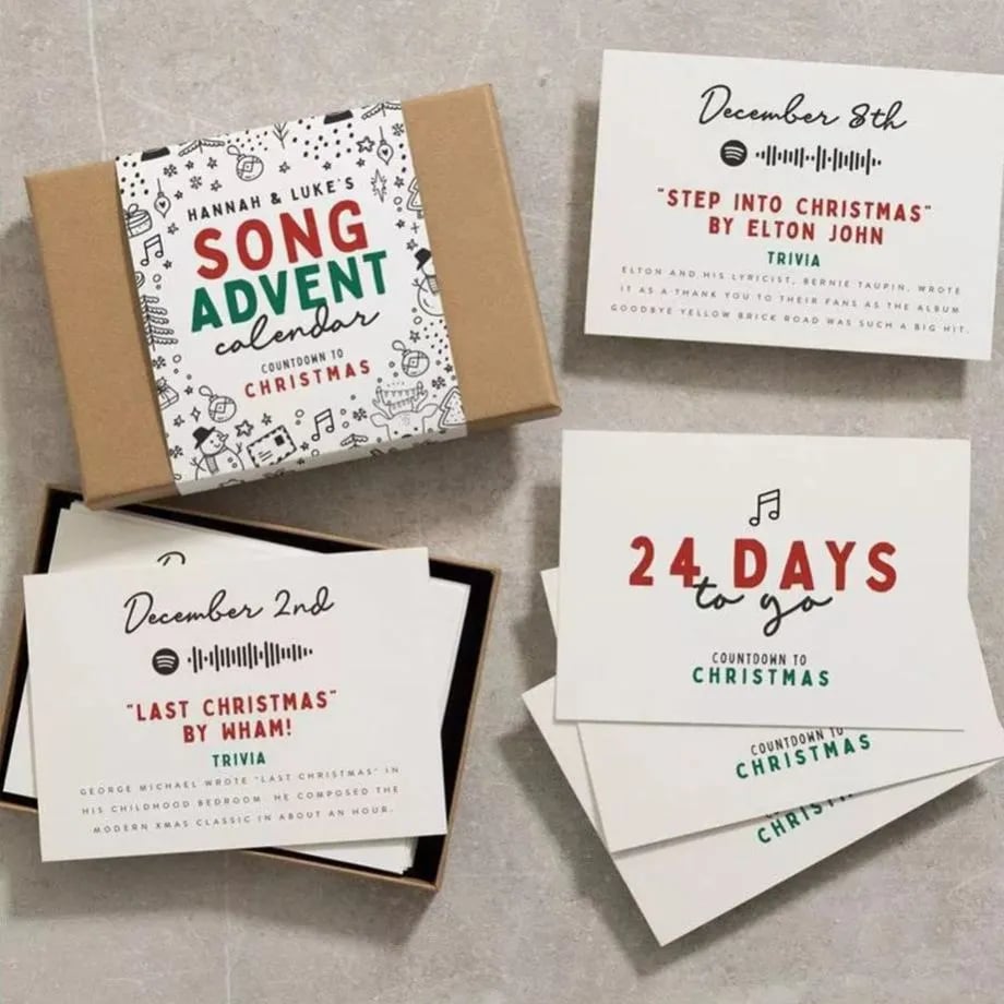 🎄Christmas Advent Calendar-Twenty-Four Days Of Christmas Card Set