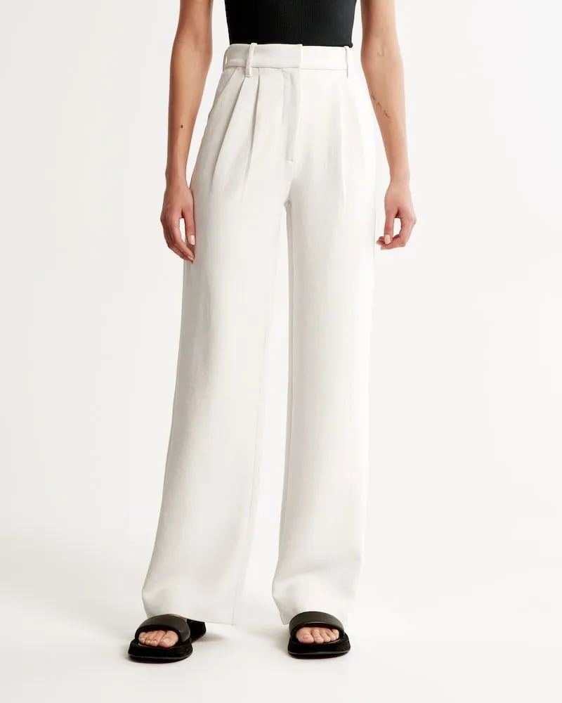 Lightweight Tailored Wide Leg Pants