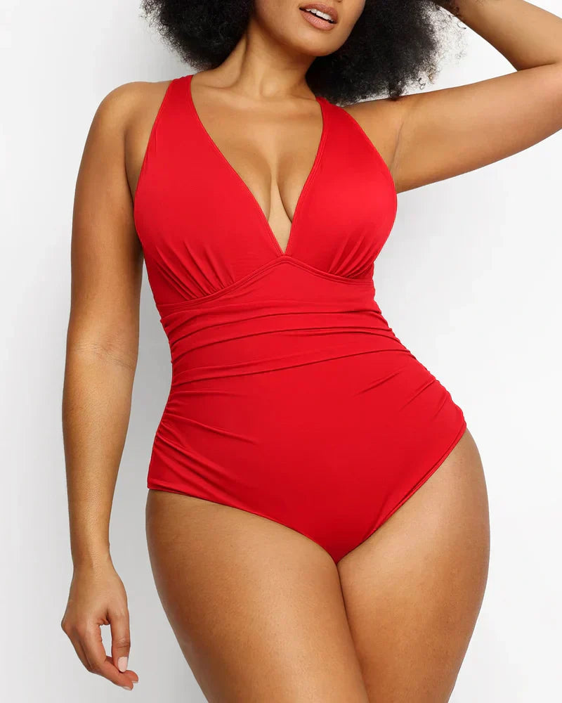 V-Neck Bodycon Swimsuits