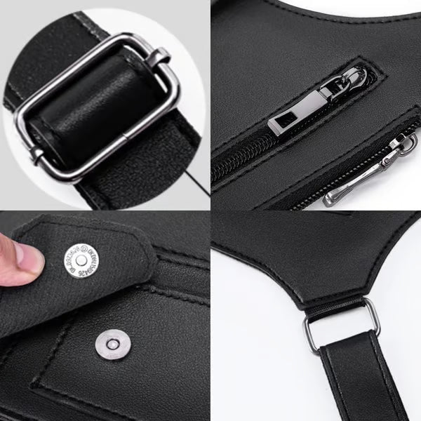 Premium Leather Adjustable Underarm Shoulder Bag For Men & Women
