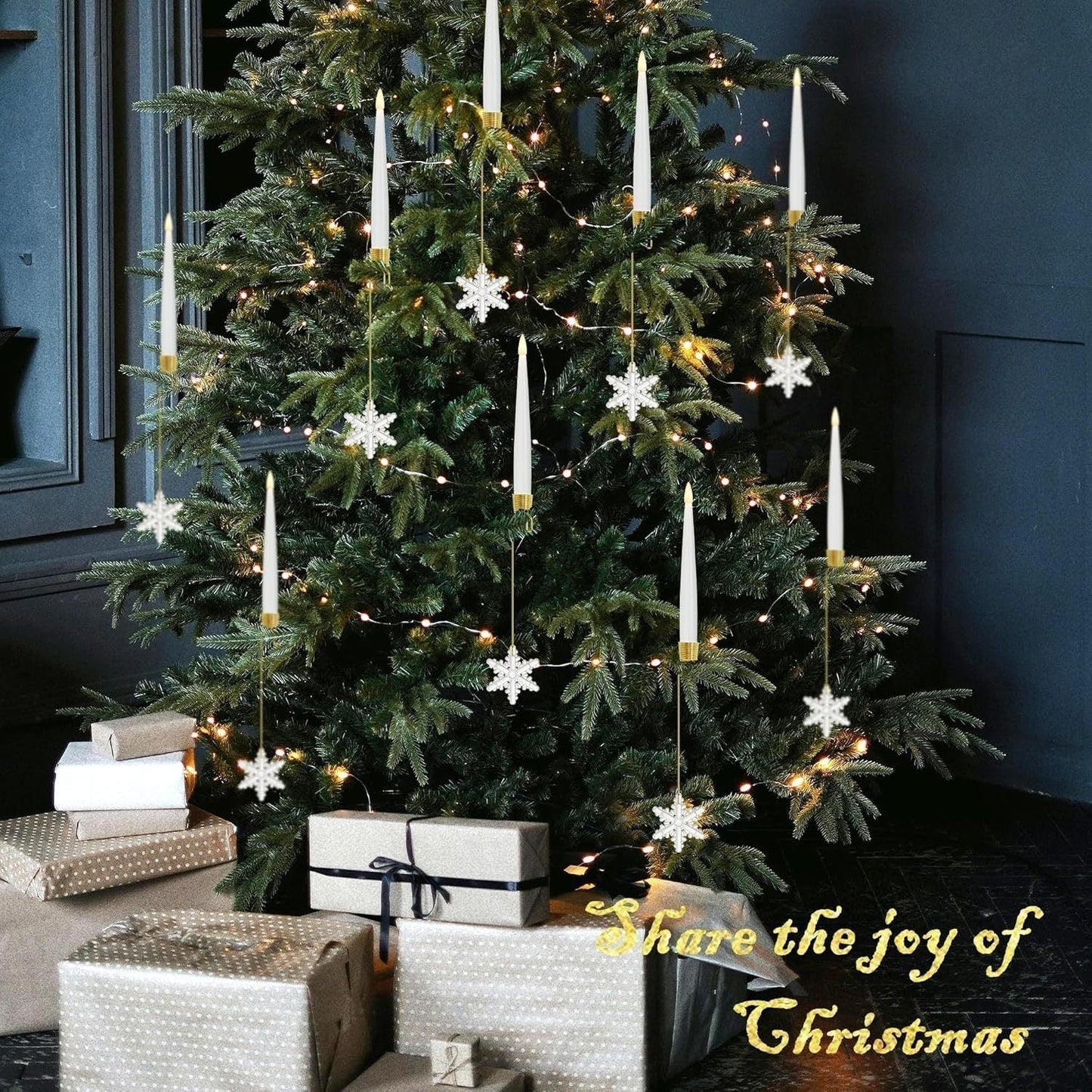 Christmas Tree Led Candles With Clear Crystal Ball Hook Limited Stock