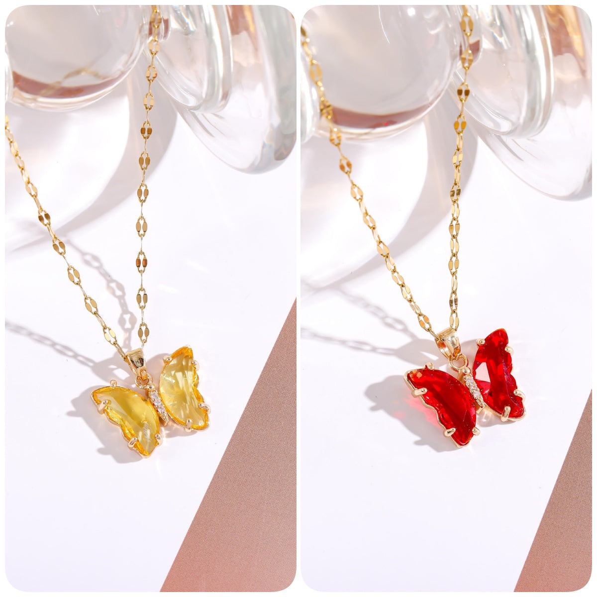 BUY 1 GET 1 FREE-Crystal Butterfly Necklace