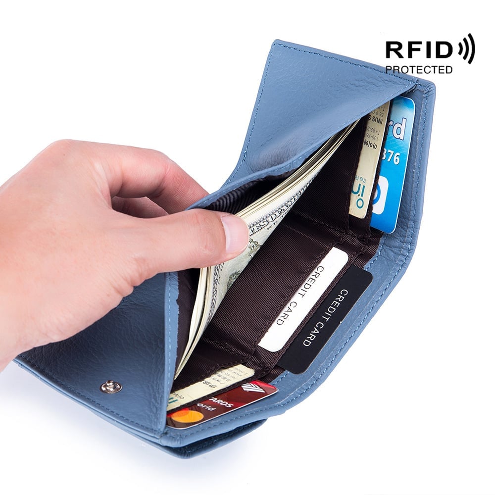 Genuine Leather Wallet Rfid Protected
