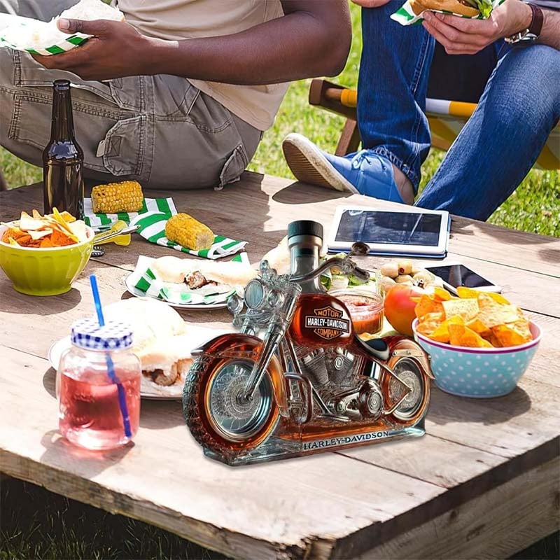 Creative Motorcycle Glass Wine Bottle