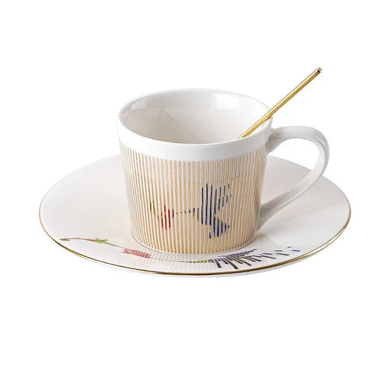 Face Reflection Coffee Cup and Saucer