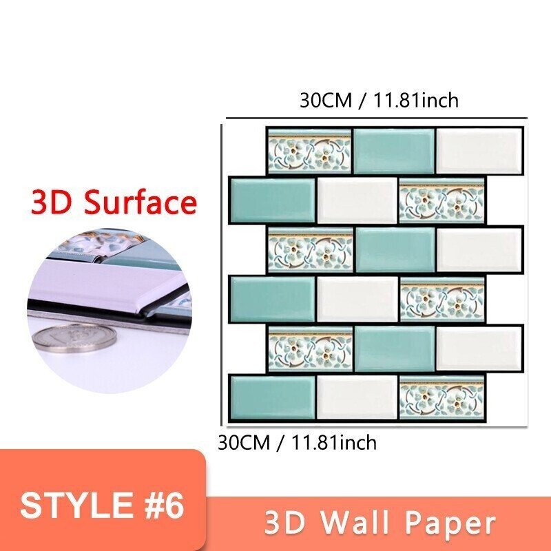 🌟3D Peel And Stick Wall Tiles(30cmx30cm)