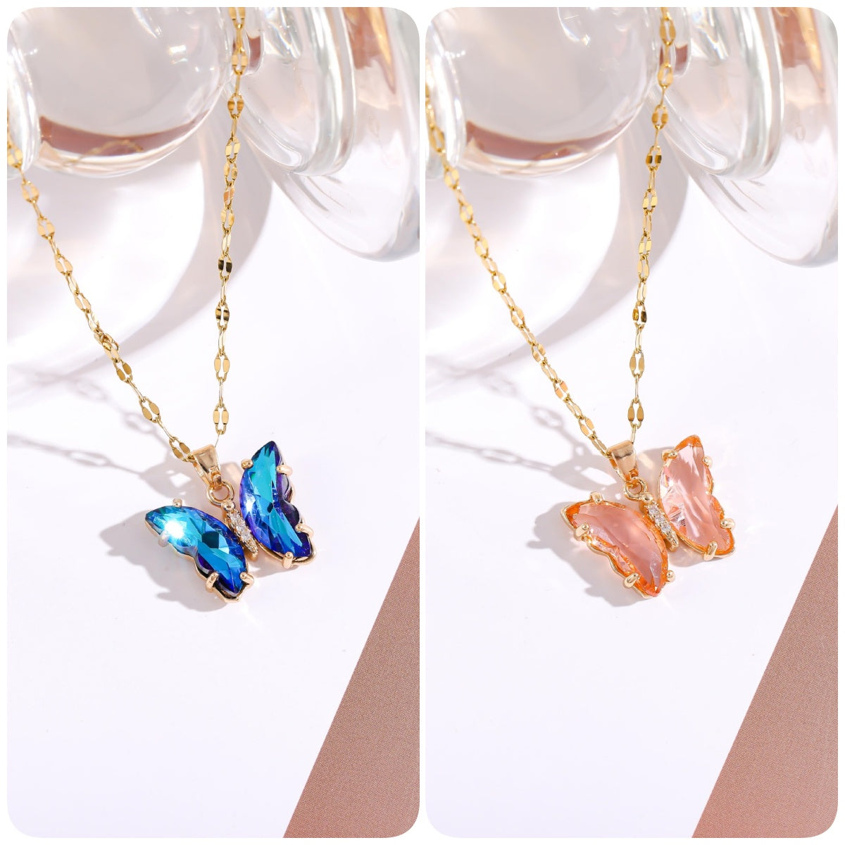 BUY 1 GET 1 FREE-Crystal Butterfly Necklace